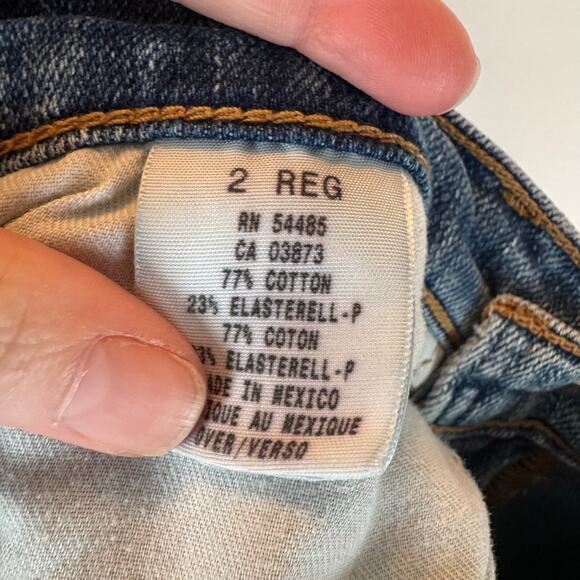 American Eagle Women’s 2 R Y2K Low Rise Bootcut Jeans Medium Wash Flare Denim - Picture 3 of 10